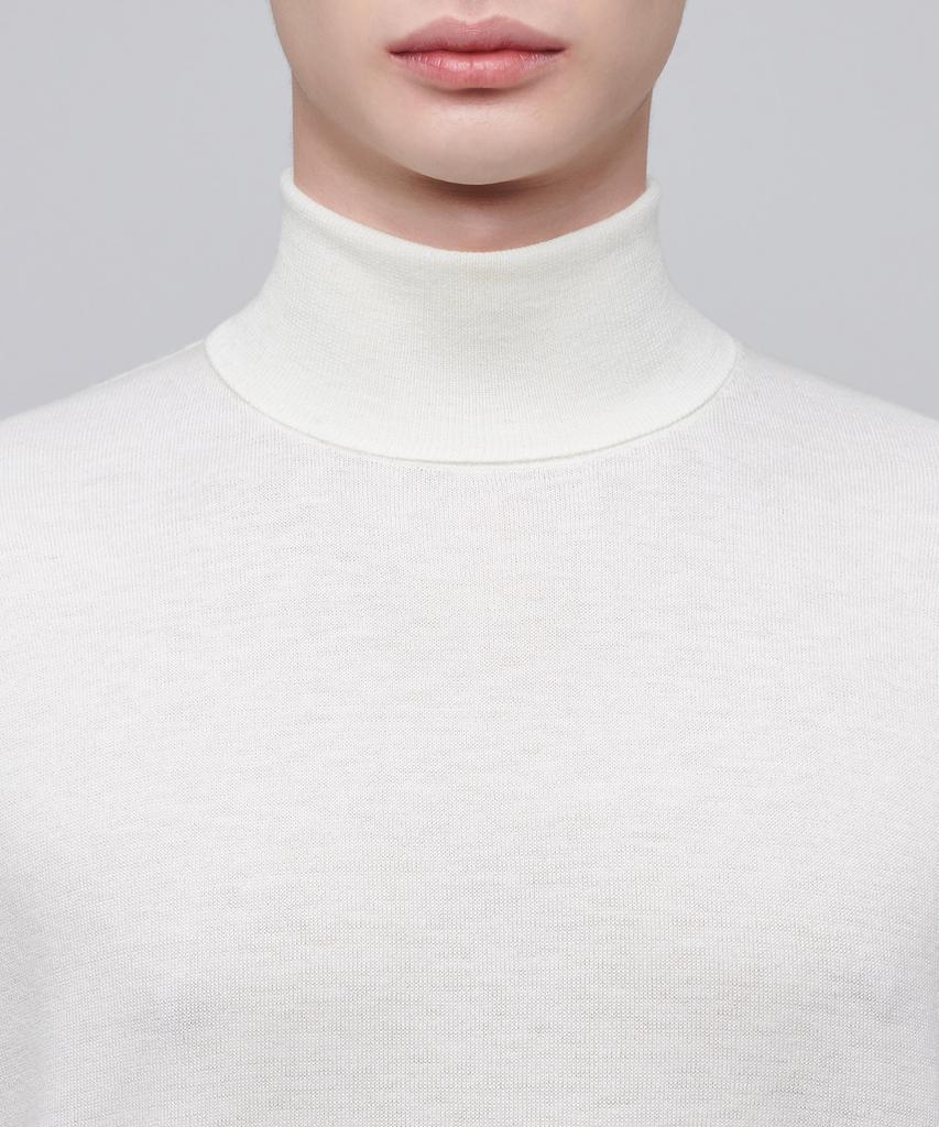 MUSINSA STANDARD Merino Wool Blend High-Gauge Turtleneck Knit [Ivory]