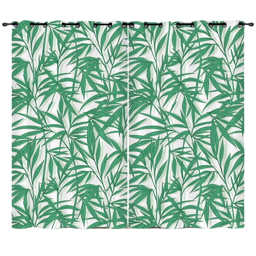 Curtains Simple And Simple Pattern 3D Digital Printing Blackout Curtain Punching