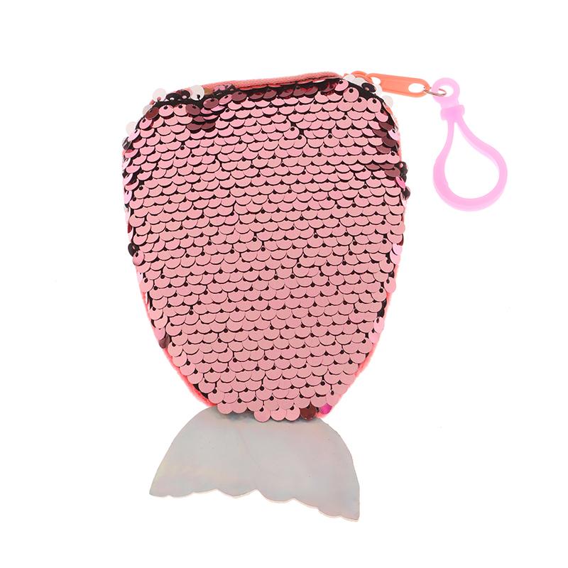 Lovely Sequined Mermaid Tail Coin Purse Cute Small Wallet Money Change Pouch Earphone Storage Bags For Children Gifts