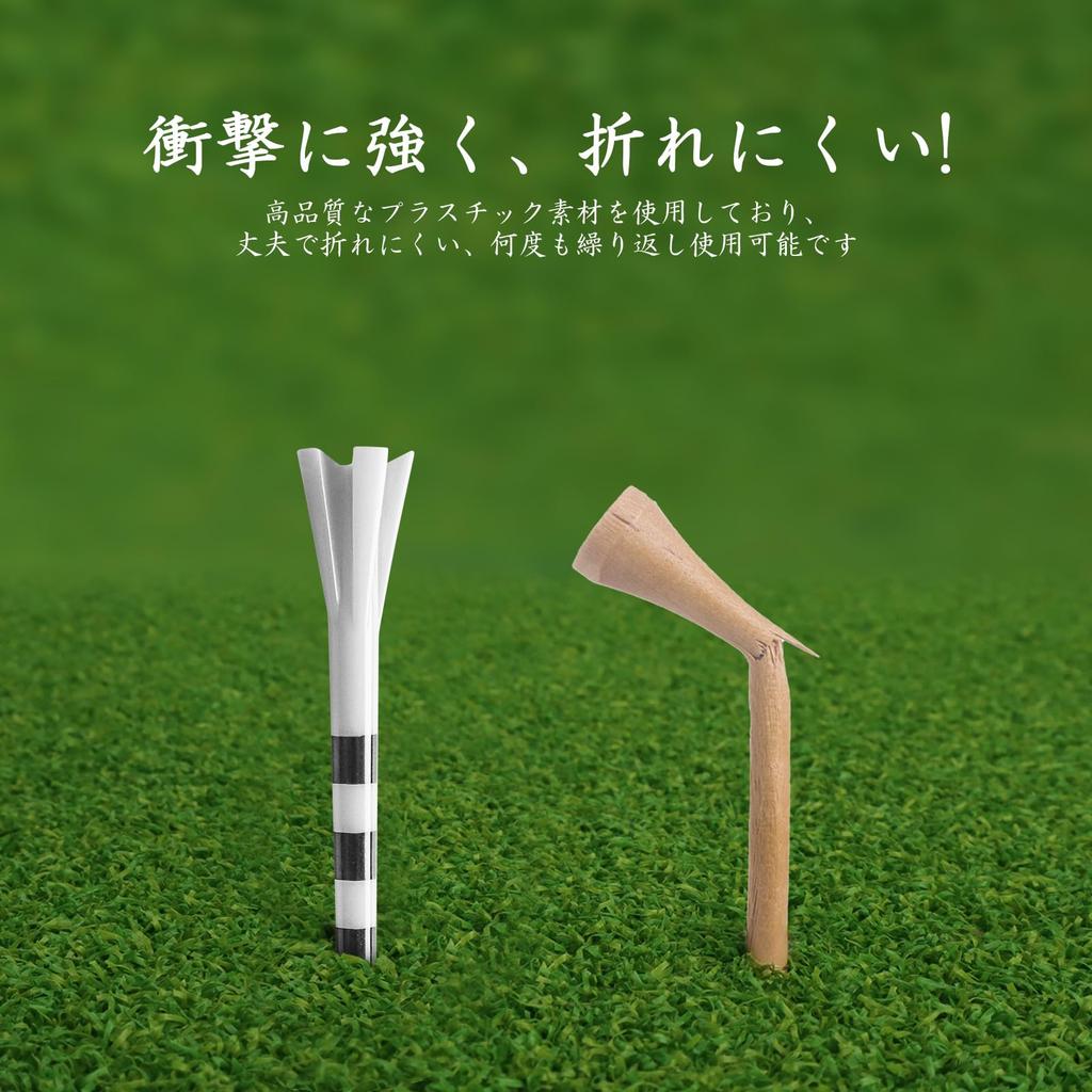 Golf Plastic Long Tees with Measurement 70mm 83mm Sizes Pieces Large Easy to Durable Golf Equipment for Practice Play Tees, Tees, Markings, & (2