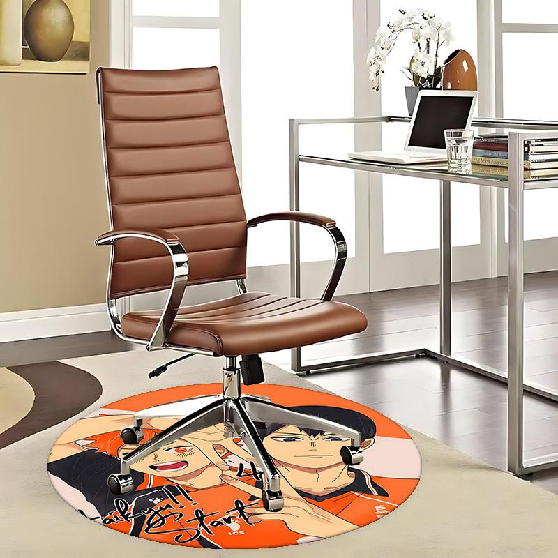 

1pc Anime Cartoon Design Start Round Carpet - Office Chair Mat, Non-Slip Rug for Home Decor, Living Room, Bedroom, Game Room, Dormitory, Seasonal Gi 80cm by 80cm