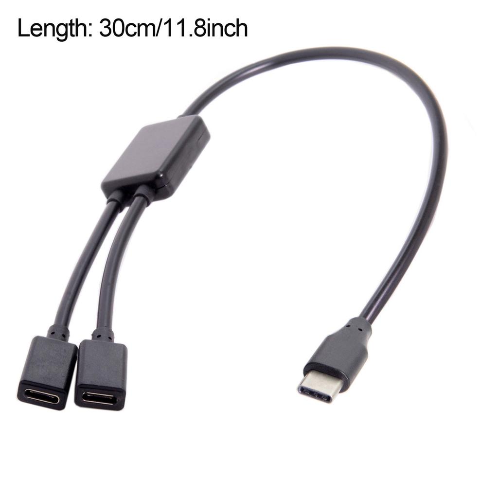 Type C 1 Male To 2 USB C Type C Female OTG Cable for Computer Laptop Cellphone