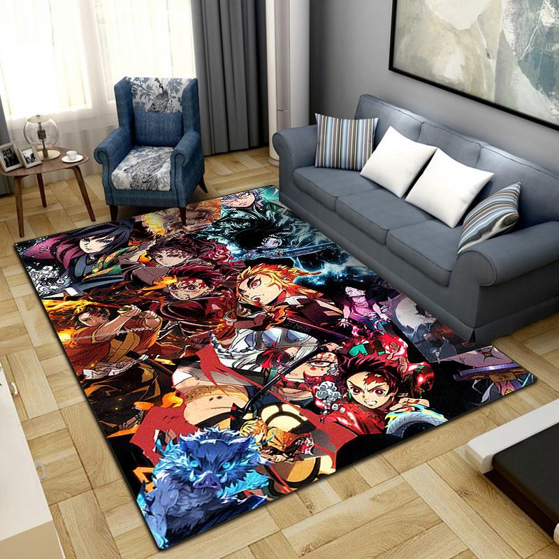 Demon Slayer Anime Non-Slip Rug Carpet Larget Floor Mat Bedroom Home Decor LXRa14