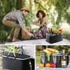 1pc Large Capacity Aluminum Picnic Basket with Thick Foam Lining - Durable, Parties, and Travel, Outdoor Picnic Essentials