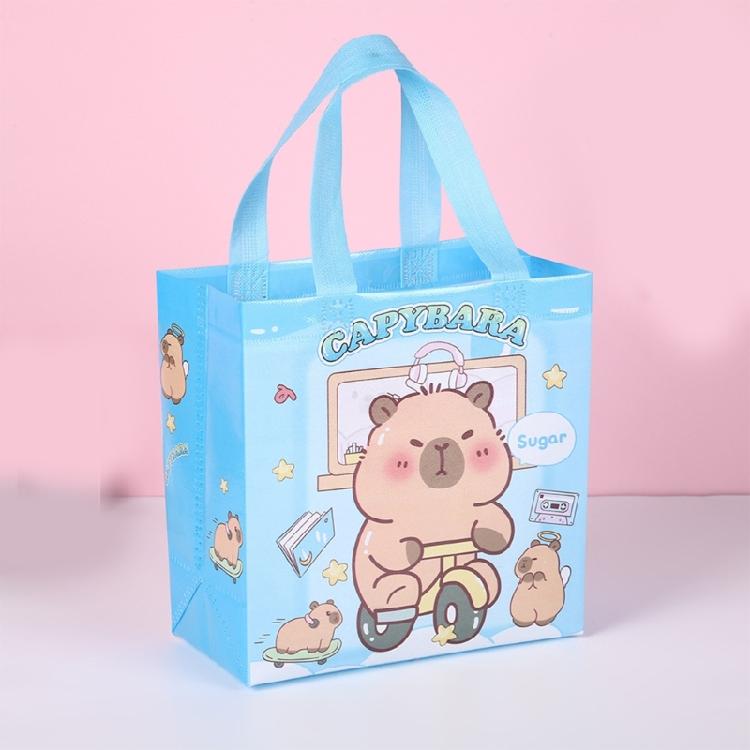 Cartoon Handheld Bags with Handle Nonwoven Fabric Bags 9x9x4Inch For Kids Birthday Wedding Bridal Showers Craft Wrapping