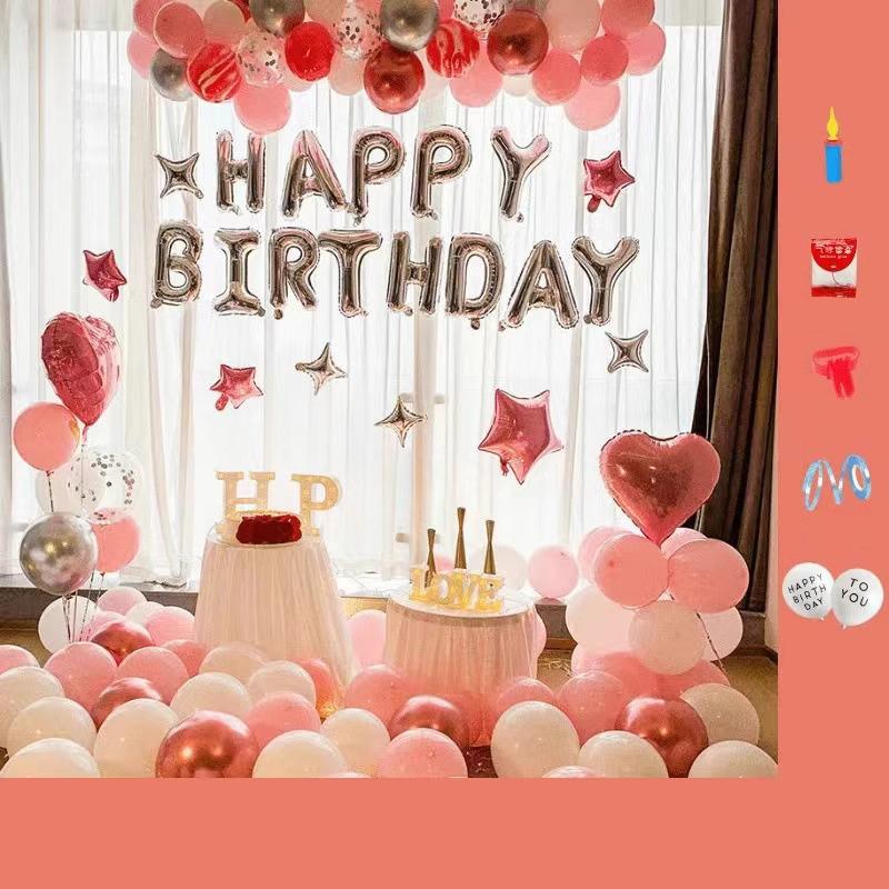 Narozeninová balónková dekorace Sada balónků s písmeny Banner Happy Birthday Party Potřeby
