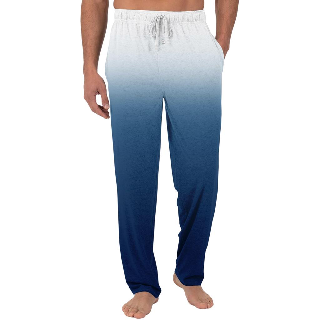 Herren Freizeit-Pyjamahose mit Taschen | Krawatte, Farbverlauf bedruckt, Leinwandbindung, lockere Passform elastischer Bund für Zuhause