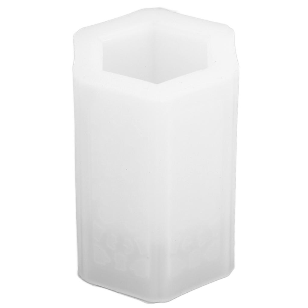 Resin Mold Large Pen Holder Silicone Molds Reusable DIY Casting Supplies for Flower Pots GiftsHex Pattern