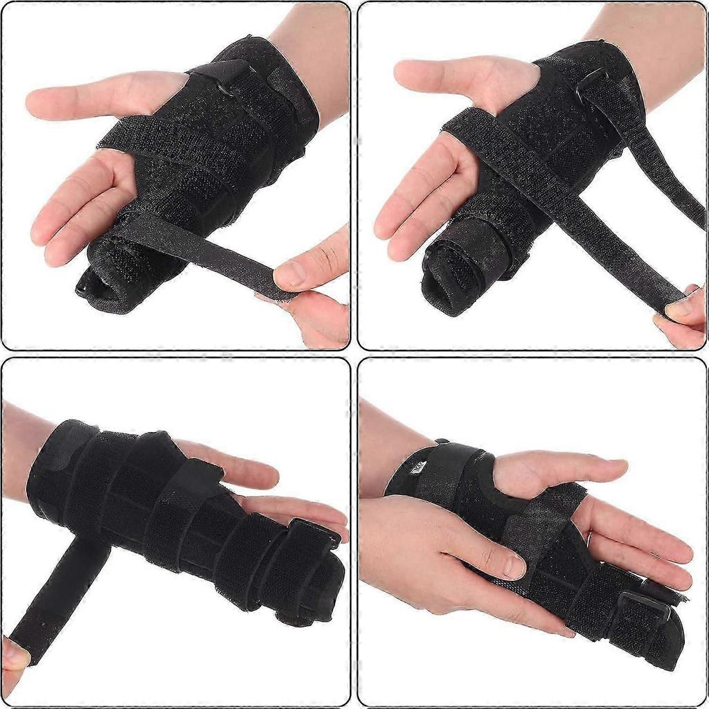 2 Pack Boxer Finger Splint Padded Support Brace Boxer Fracture Splint Metacarpal Finger Splint Hand Brace for Trigger Finger