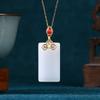 Meier New chinoiserie chinese style enamel imitation jade necklace summer women's classy hot style