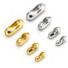 50pcs 20pcs Stainless Steel Ball Chain Beaded Beads Cap Cover Stoppers Clasp Connectors for Bracelet Necklace Jewelry Making DIY