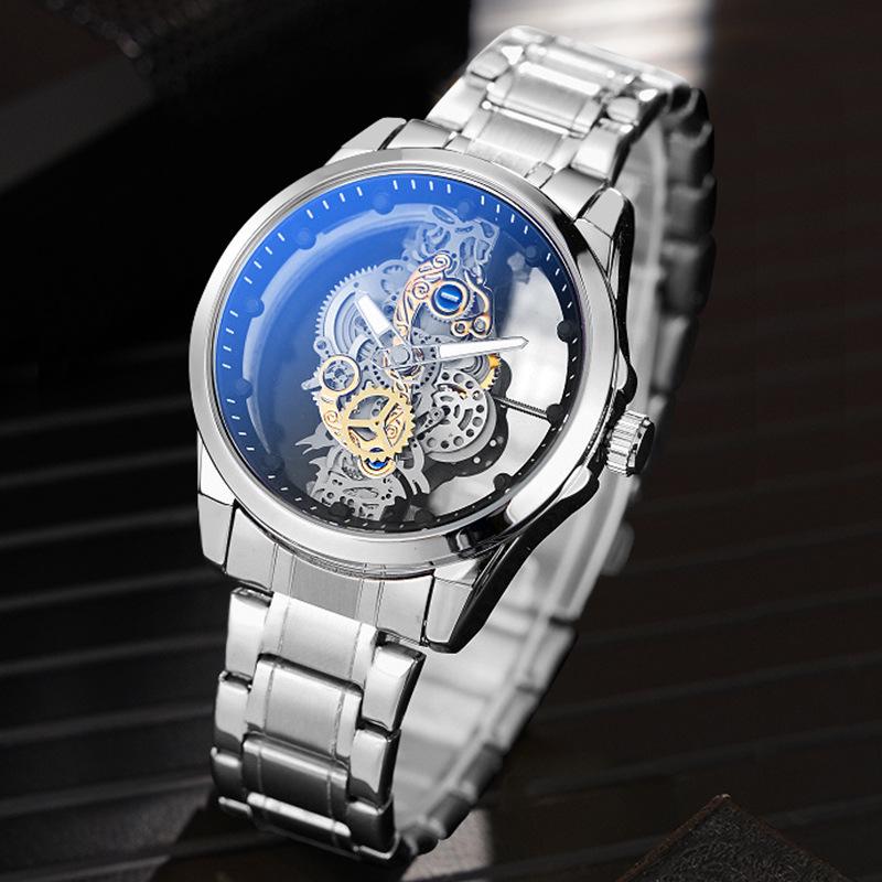 Men's Double-Sided Hollow Tourbillon Watch with Fully Automatic Movement