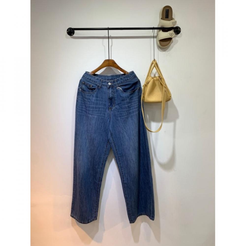 C S In The Room Wide Leg Denim pantS Hidden bandIng Ykk Zipper 3Color S2xl