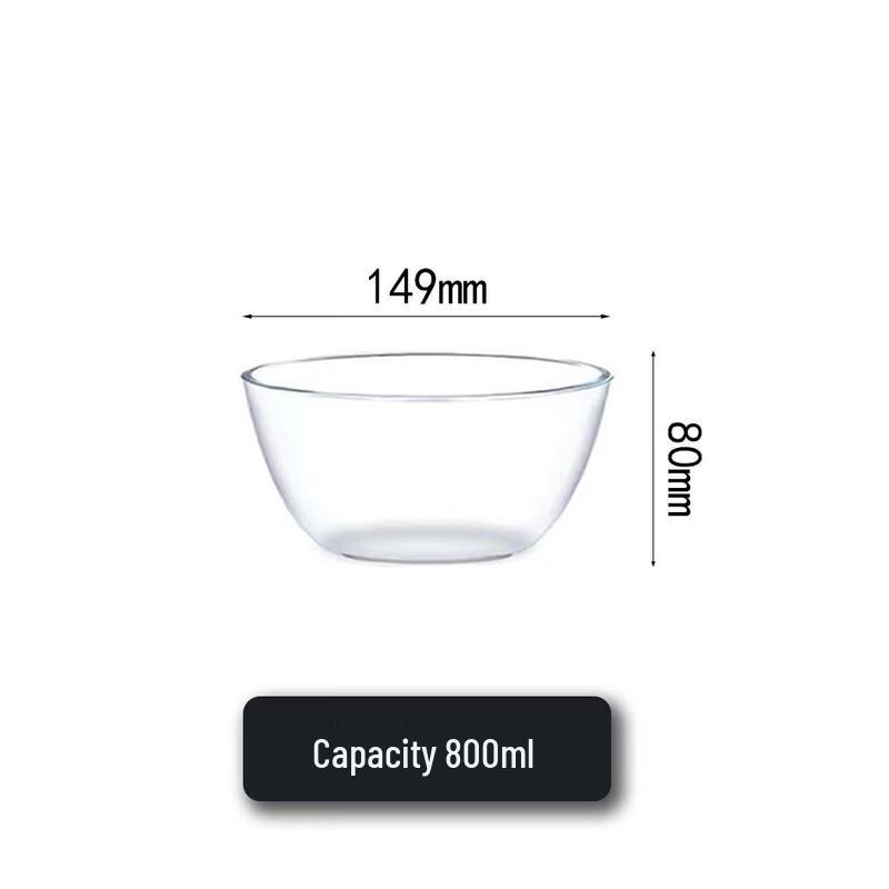 

Transparent Borosilicate Glass Salad Bowl Set