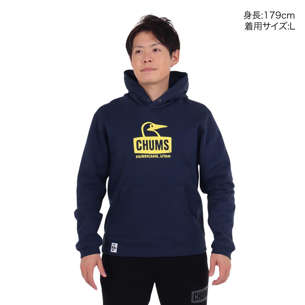 CHUMS Booby Face Pullover Navy X Yellow Parka, Men's,
