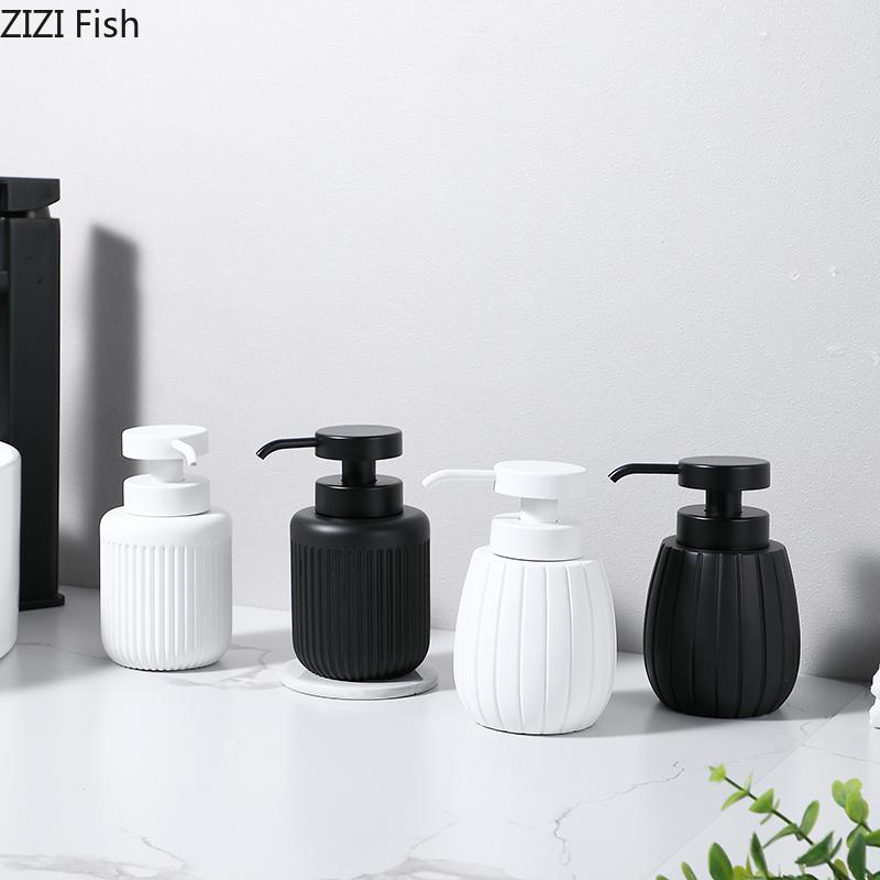 Schaum-Handdesinfektionsmittelflasche, einfacher Seifenspender aus Harz, Badezimmer-Duschgel-Fülldruckflasche, Badezimmerzubehör für Zuhause