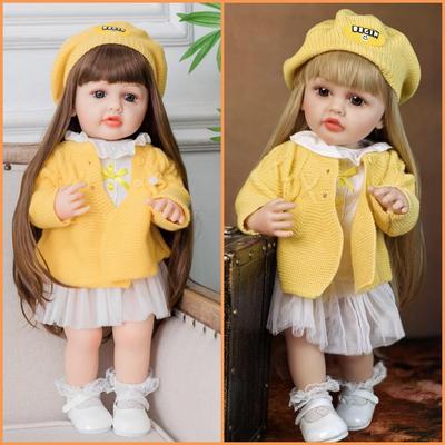 KEIUMI Reborn-Puppe, Mädchen, 55 cm, realistische Babypuppen aus Vollsilikon-Vinyl, für Kinder, Spielkameraden, Geburtstags- und Weihnachtsgeschenke mit Fütterungszubehör