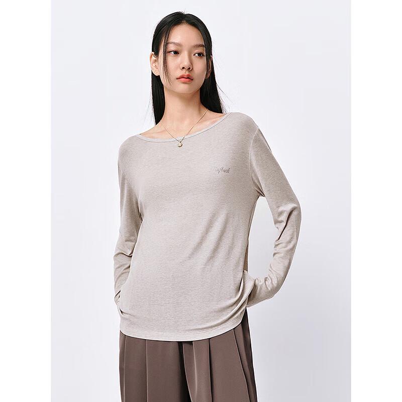 PEACEBIRD Women's Relaxed Fit Long Sleeve Knit T-Shirt