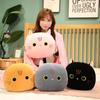 30X30Cm Down Cotton Plush Cat Pillow Stuffed Ultra Soft Cartoon Animal Round Hands Burner Back Support Plushie Gift