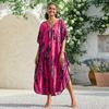 Bohemian Beach Kaftan Dresses for Women Tie Dye Summer Maxi Robe Summer Swimsuit Cover Ups Holiday Bathing Suits Factory Supply Big Sales