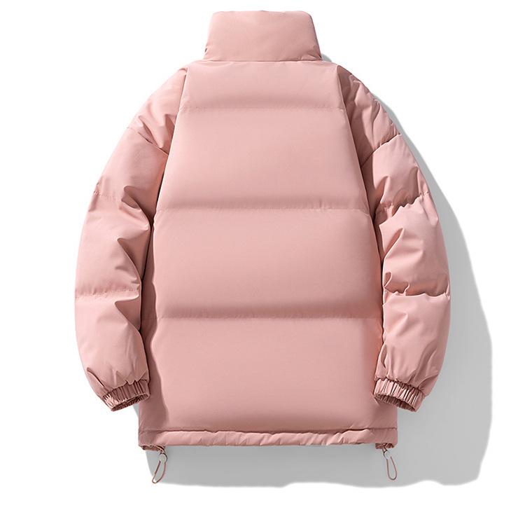 Herren Winter Stehkragen Baumwolljacke: Lockere, trendige, vielseitige Oberbekleidung für Paare - Einfarbiger Brotanzug