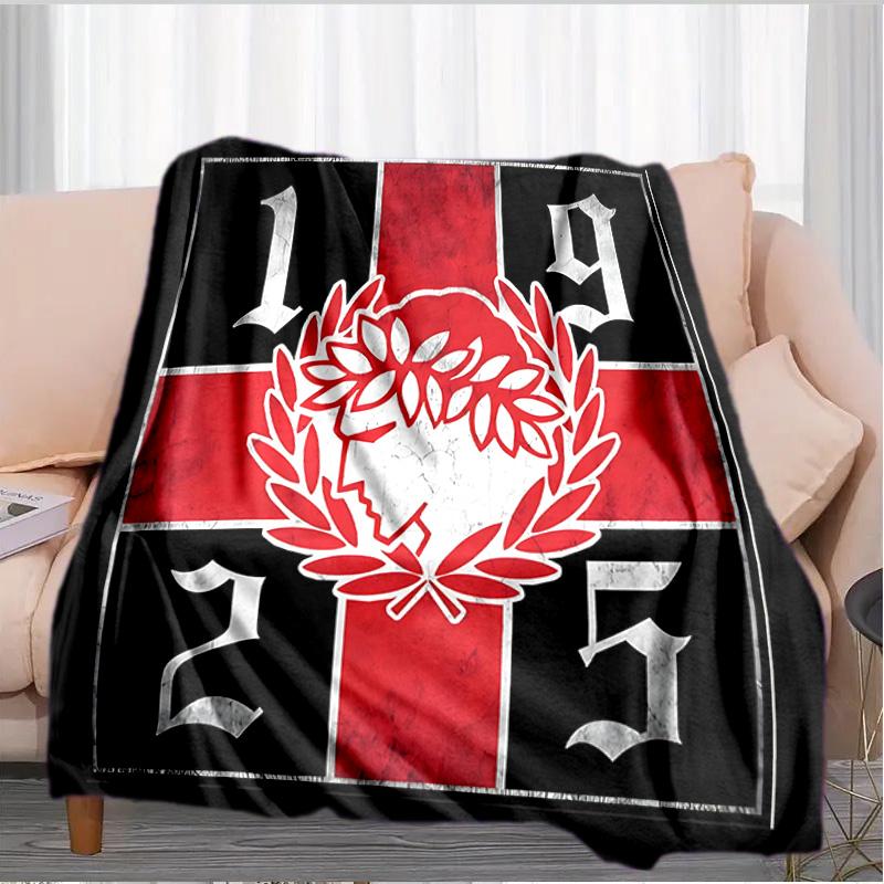 Coperta con Stemma Olympiacos FC Adatta per Divani, Letti, Uffici e Campeggio - Regalo Perfetto per Halloween Natale