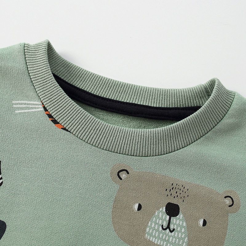 and American Boys' Sweatshirts 2025 Spring and Autumn New Trendy Cool Stylish Tops Children's Pure Cotton Pullover Children's Clothing Autumn Wear