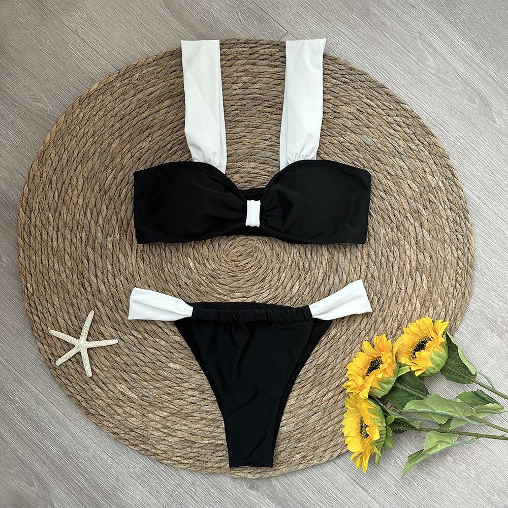 

Черное бикини, сексуальный комплект бикини Micro Mujer, женские купальники, женские купальники, бразильский купальник-бикини, однотонная пляжная одежда M