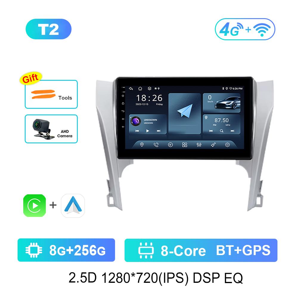 Wireless Carplay Android OS 10'' for Toyota Camry 2011 - 2014 Video Multimedia Player DSP Stereo 4G IPS Screen GPS Navi WiFi