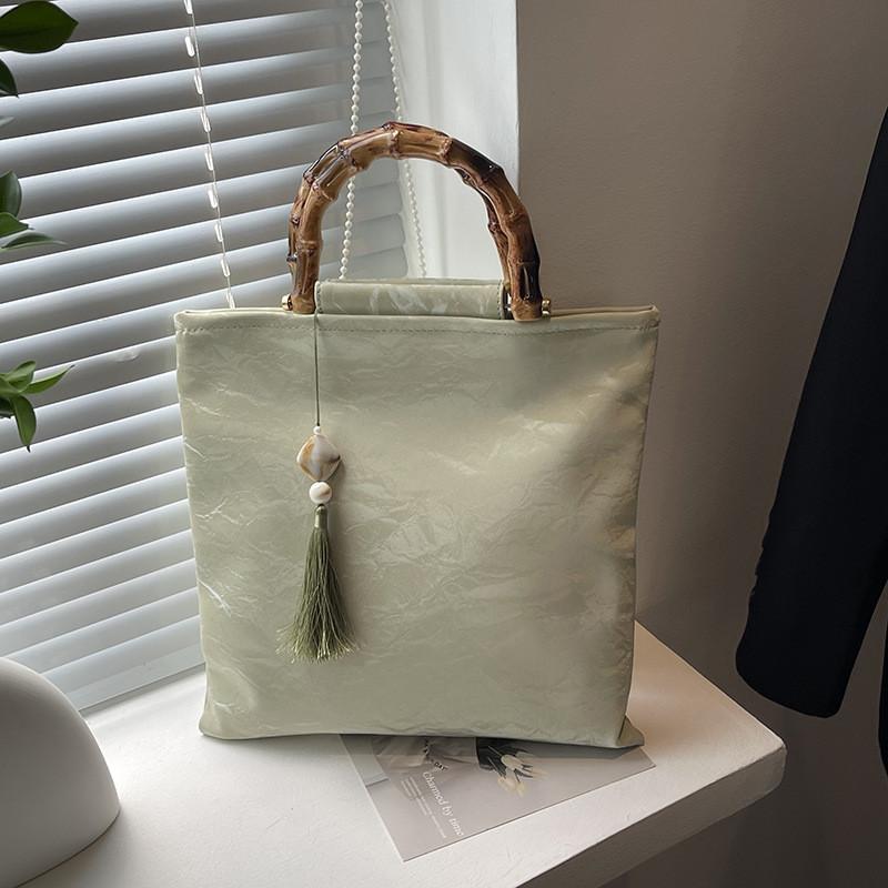 

IELGY Новая китайская модная повседневная универсальная портативная сумка-тоут, антикварная уличная сумка Ханфу зелёный