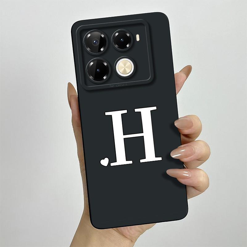 for Infinix Note 40 4G X6853 / Note 40 Pro 4G 5G X6850 X6851 / Pro Plus X6851B Phone Case Cute Letters Silicone Shockproof Cover