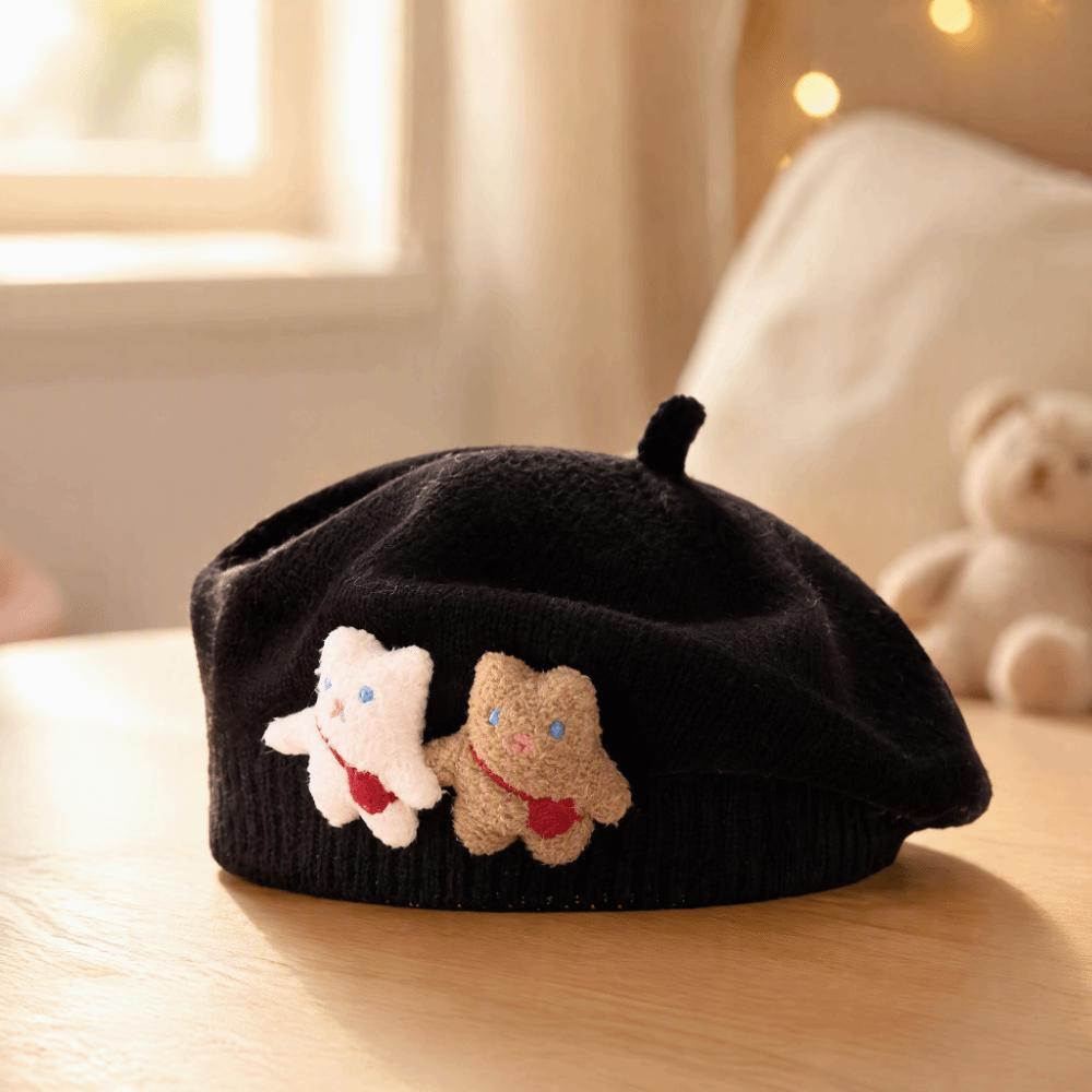 Knit Kids Beret Soft Girls Beret Cute Baby Hat Daily