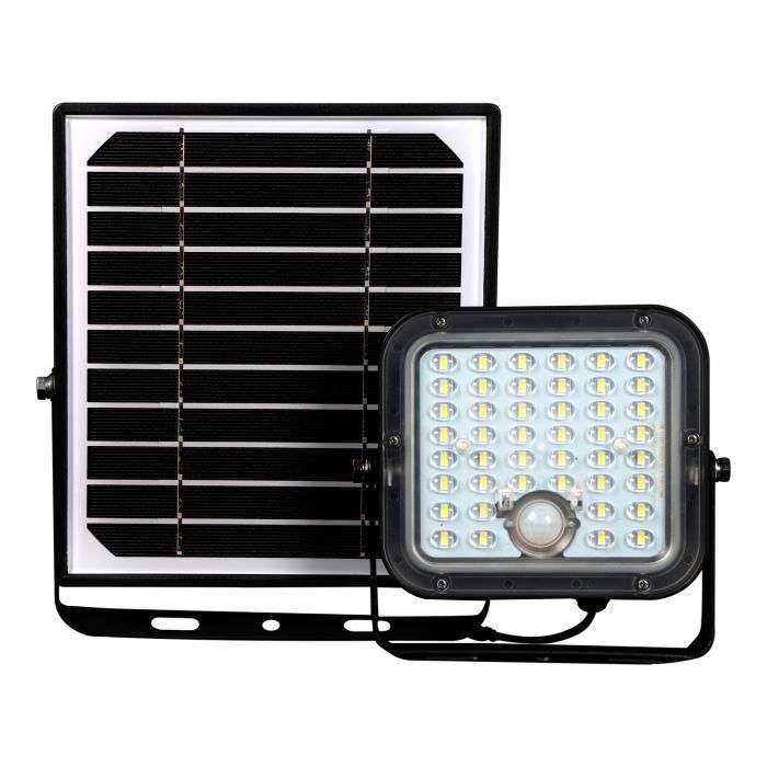 Borne Solaire - Proiettore LED à charge solaire 1500 lumen avec détecteur de présence