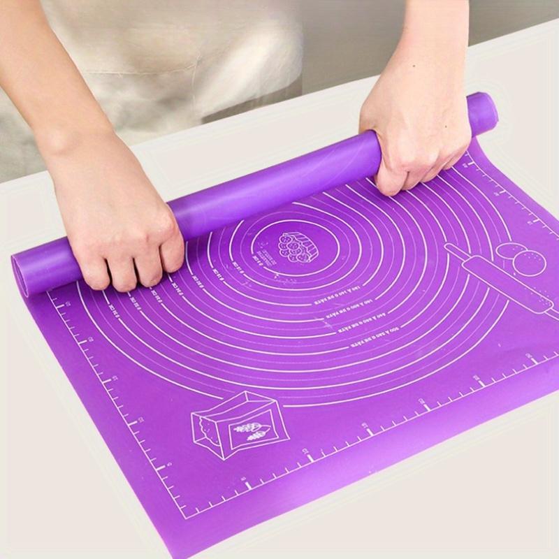1pc Thick Silicone Baking Mat with Ruler Non-Stick, Dough Mat for Baking, Cookies, Bread Kitchen Tool