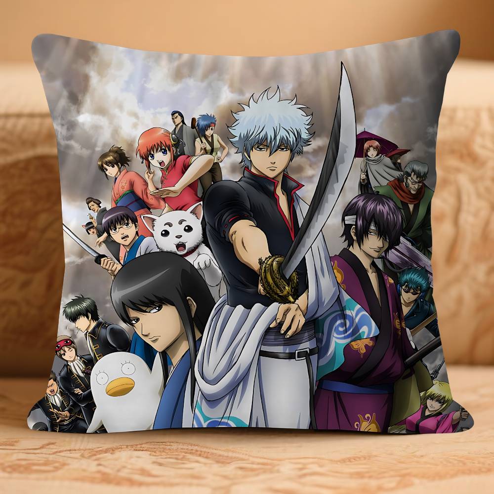 Anime G-GINTAMAS Pillow Case Removable Washable Cushion Cover – All-Season Soft Linen