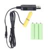 USB To AAA 2AAA 3AAA 4AAA Battery Eliminator Power Cable for Remote Control Toys Christmas Light Lamp Flashlight Clock