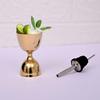 ABHAS® Brass Cocktail Jigger – Traditional Golden 30/60ml Peg Measurer with Wine Stopper | Double-Sided Bar Tool & Measuring Cup Product Description.