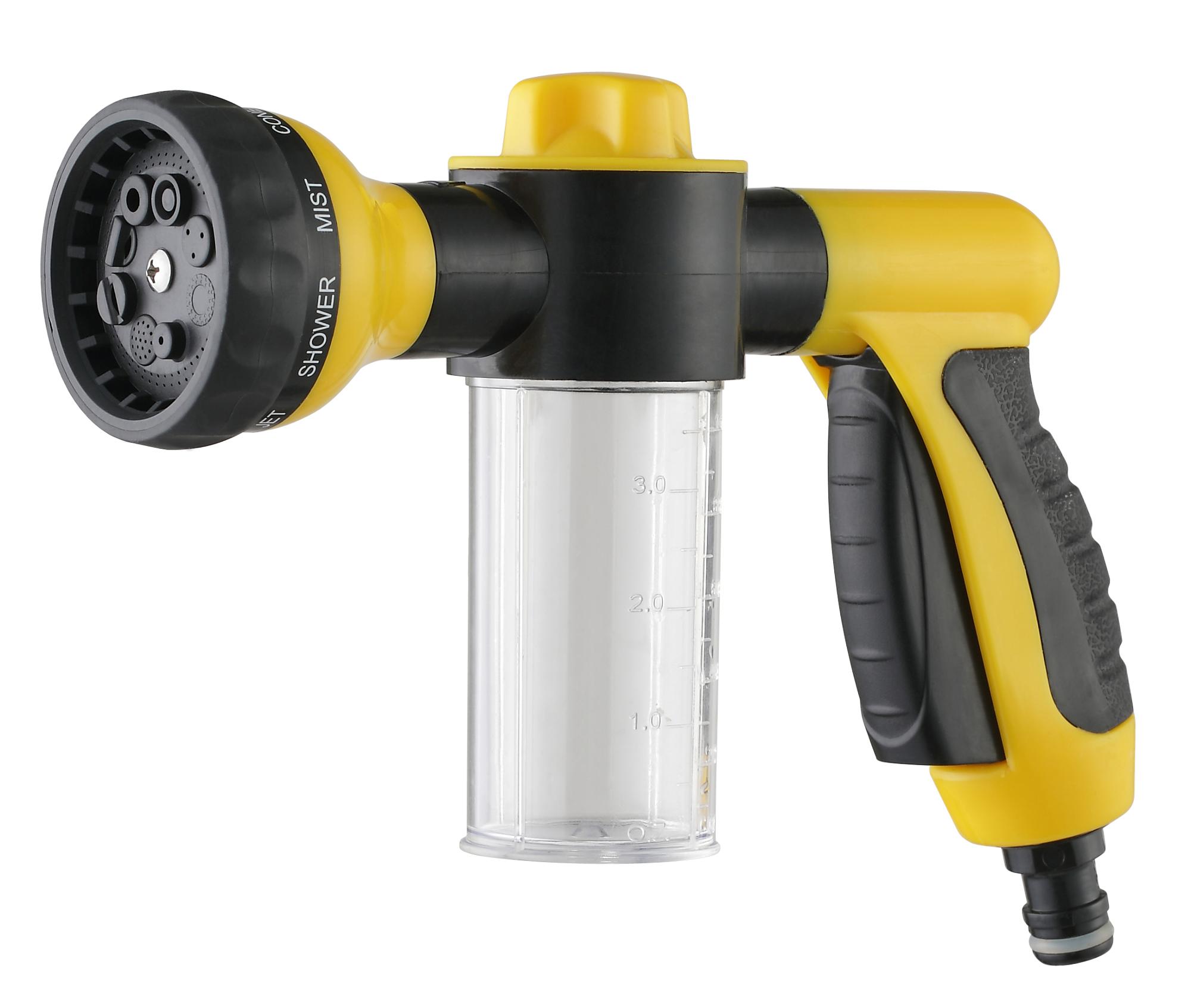 China Supplier High Pressure Garden Power Water Spray Foam Guns with Variable Spray Patterns ABS Plastic Nozzles