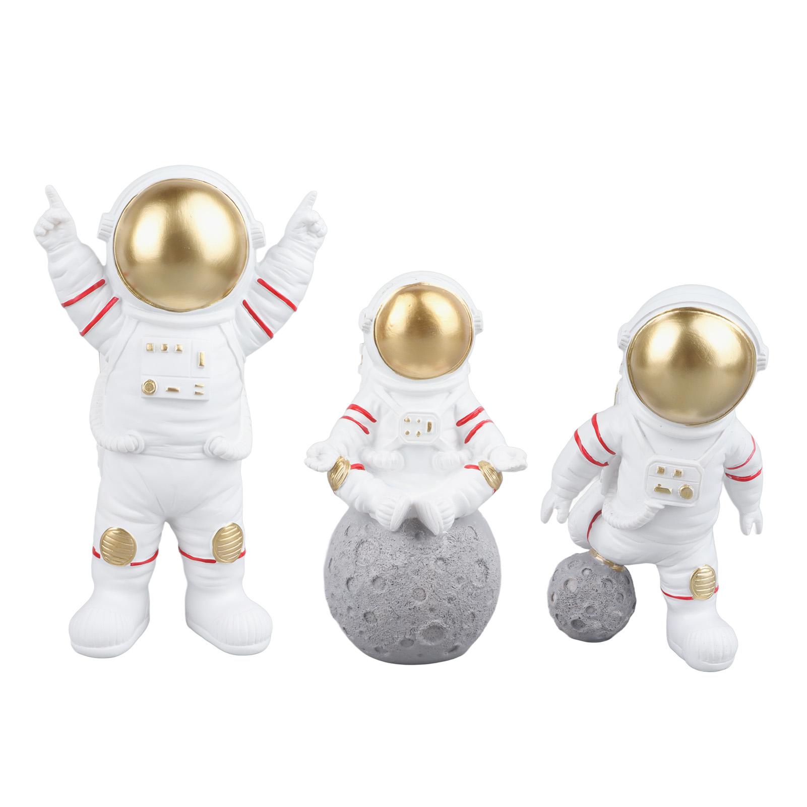 

Astronaut Figurine Resin Decorative Cute Mini Spaceman Statue Ornament for TV Stand Desktop Kids Room