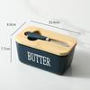 European-Style Ceramic Butter Dish with Lid - Cheese Storage Box for Fresh-Keeping In Kitchen