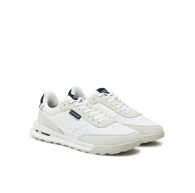 Мужские кроссовки Tommy Hilfiger Retro runner mix rwb fm0fm05371 белые