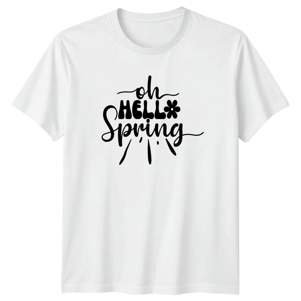 Oh Hell Spring Unisexs TShirt Retro Groovy Seasonal Spring Gift S