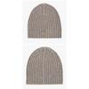 Acne Studio C40387 Greige Melange  Drn  Face Logo Patch Beanie
