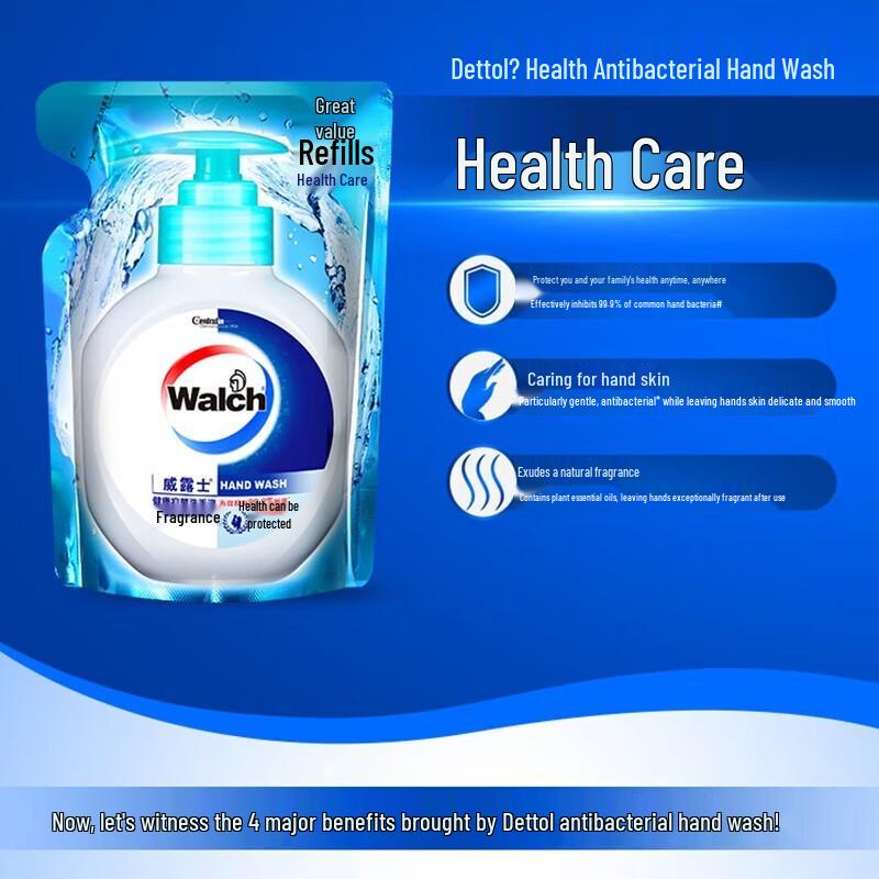 Walch Health Antibakterielle Handwaschflüssigkeit Nachfüllbeutel