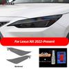 For Lexus NX  350h 450h 250 Accessories 2 Pcs Car Headlight Protective Film Front Light Transparent Smoke Black TPU Sticker