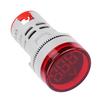 Round LED Signal Light Lamp AC Digital Display Voltmeter Indicator (red)