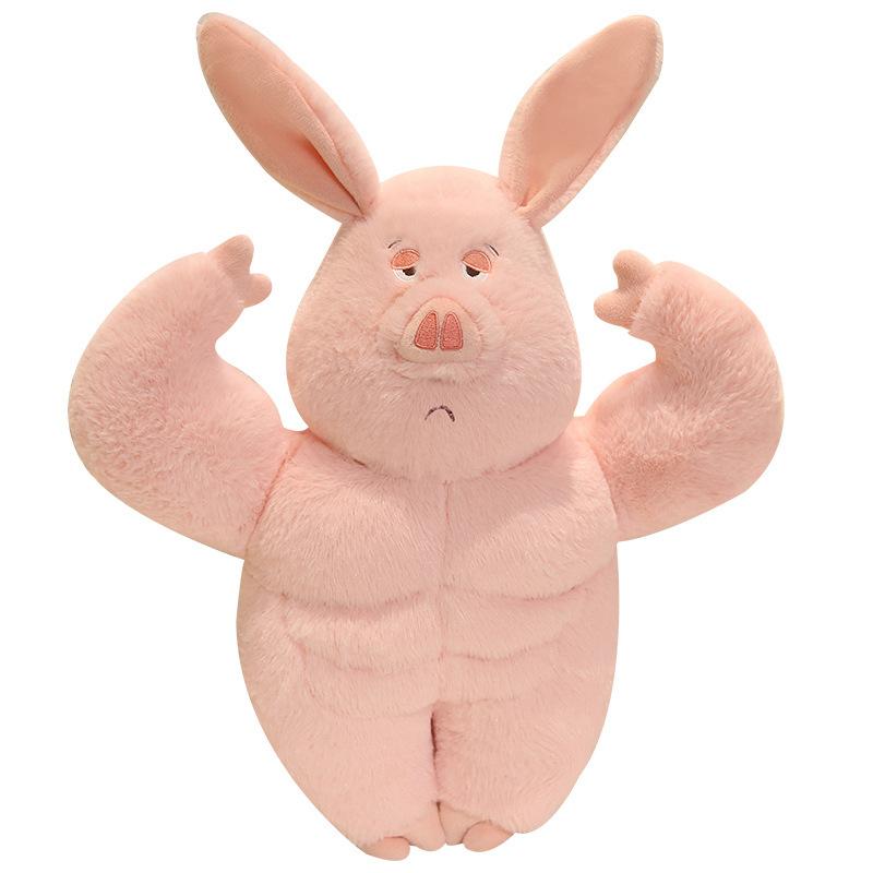 Creative Soft Muscle Pig Doll Plush Toy Abs Pig Pig Doll Home Pillow Cushion Muppet Doll