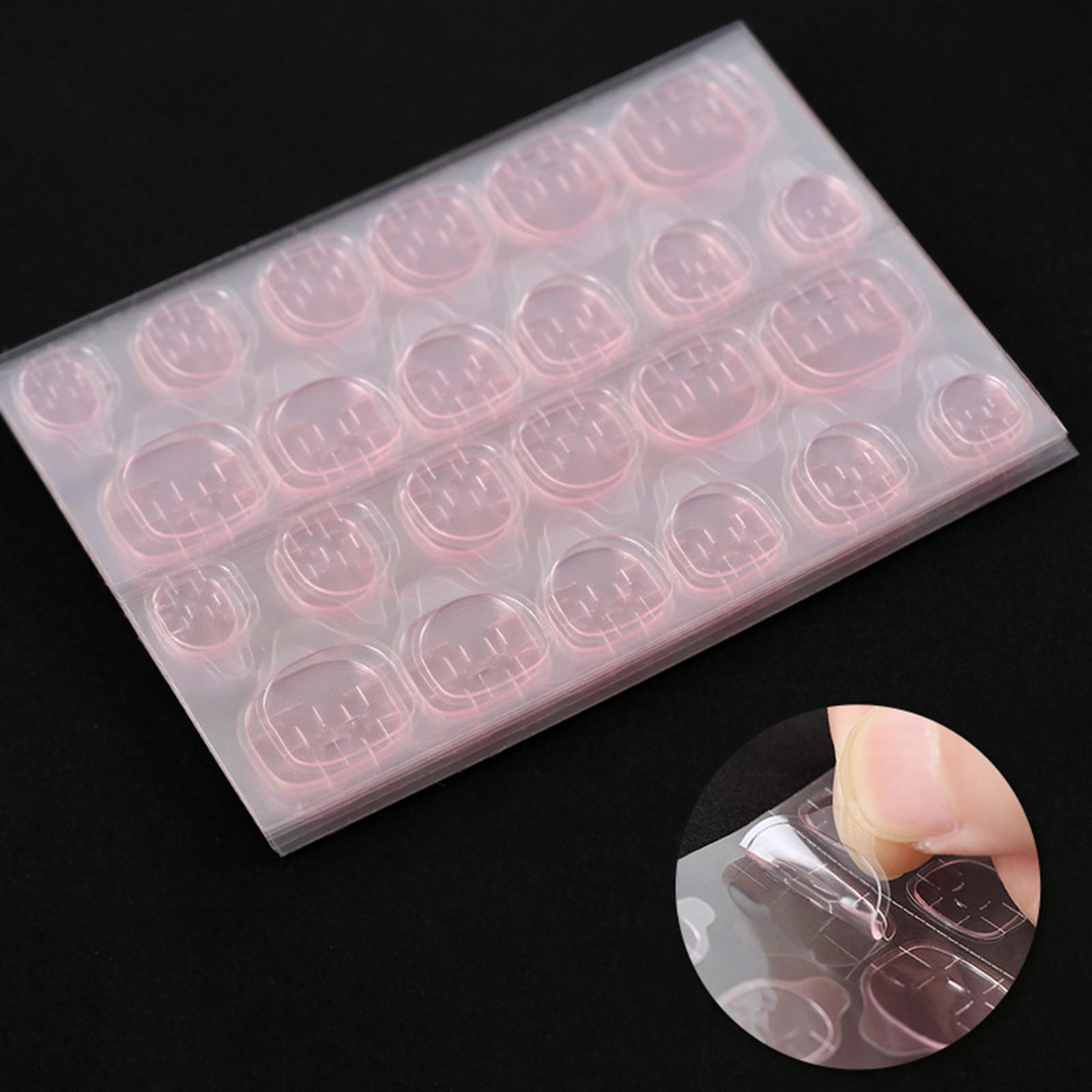 

480 Pieces Adhesive Tabs for Acrylic False Nails Fake Nail Glue Sticker 480Pcs 0.3mm Pink