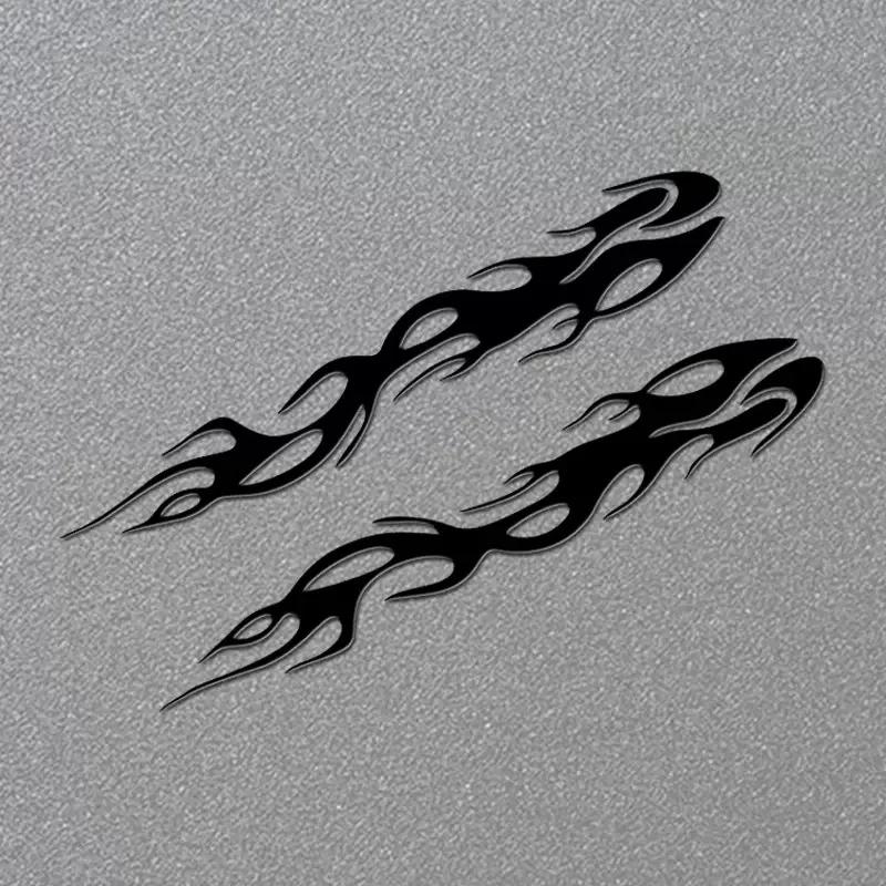 

1Pair 24x4cm Flame Strips Car Stickers Auto Body Bumper Windows Motorcycle Laptop Walls Vinyl Film Decal Car Tuning Accessories 1Pair