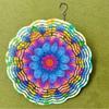 3D Mandala Flower Wind Chime Vibrant Metal Hanging Decor for Indoor Outdoor Window Garden Patio Balcony All Season Gift